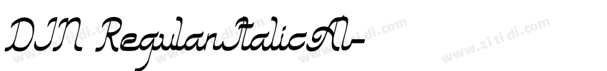 DIN RegularItalicAl字体转换